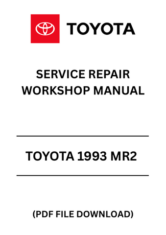 Unlock the full potential of your 1993 Toyota MR2 with our comprehensive Service Repair Workshop Manual in PDF format. This essential guide is designed for both seasoned mechanics and DIY enthusiasts, providing detailed instructions and diagrams to help you tackle any repair or maintenance task with confidence.
