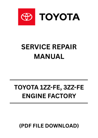 Unlock the full potential of your Toyota with the comprehensive 1ZZ-FE and 3ZZ-FE Engine Factory Service Repair Manual. This expertly crafted PDF file is your go-to resource for detailed repair procedures, maintenance tips, and troubleshooting techniques, ensuring your engine runs smoothly and efficiently.