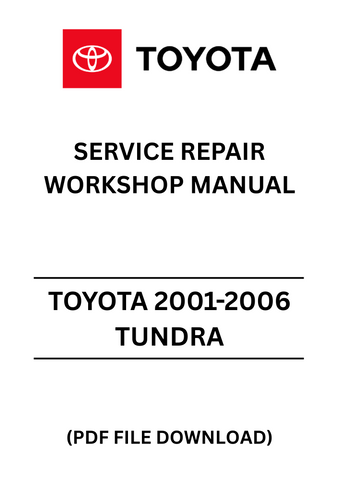 Unlock the full potential of your Toyota Tundra with the comprehensive 2001-2006 Service Repair Workshop Manual. This PDF file is your ultimate guide to understanding every aspect of your vehicle, from routine maintenance to complex repairs. With detailed diagrams and step-by-step instructions, you can tackle any project with confidence.