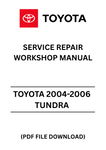 Unlock the full potential of your 2004-2006 Toyota Tundra with our comprehensive Service Repair Workshop Manual in PDF format. This essential guide provides detailed instructions and diagrams, ensuring you have everything you need to perform maintenance and repairs with confidence.