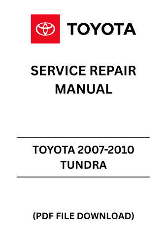 Unlock the full potential of your Toyota Tundra with our comprehensive 2007-2010 Tundra Service Repair Manual in PDF format. This essential guide is designed for both DIY enthusiasts and professional mechanics, providing detailed instructions and diagrams to tackle any repair or maintenance task with confidence.