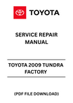 Unlock the full potential of your 2009 Toyota Tundra with our comprehensive Factory Service Repair Manual in PDF format. This essential guide provides detailed instructions and specifications, ensuring you have everything you need for effective maintenance and repairs. Whether you're a seasoned mechanic or a DIY enthusiast, this manual is designed to simplify complex tasks and enhance your vehicle's performance.