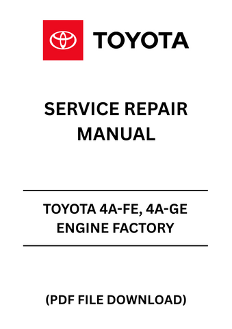 Unlock the full potential of your Toyota with the comprehensive 4A-FE and 4A-GE Engine Factory Service Repair Manual. This PDF file is an essential resource for both DIY enthusiasts and professional mechanics, providing detailed instructions and diagrams to guide you through every aspect of engine repair and maintenance.