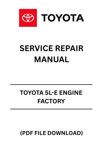Unlock the full potential of your Toyota with the comprehensive 5L-E Engine Factory Service Repair Manual in PDF format. This essential guide provides detailed instructions and diagrams, ensuring you have everything you need for effective maintenance and repair. Whether you're a seasoned mechanic or a DIY enthusiast, this manual is designed to simplify complex tasks and enhance your understanding of the 5L-E engine.