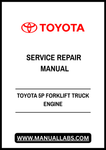 TOYOTA 5P FORKLIFT TRUCK ENGINE SERVICE REPAIR MANUAL - PDF FILE