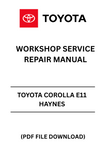 Unlock the full potential of your Toyota Corolla E11 with the comprehensive Haynes Workshop Service Repair Manual in PDF format. This essential guide provides detailed instructions and expert insights, making it easier than ever to tackle repairs and maintenance tasks with confidence.