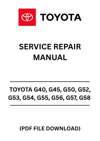 Unlock the full potential of your Toyota with the comprehensive Transmission Factory Service Repair Manual for models G40, G45, G50, G52, G53, G54, G55, G56, G57, and G58. This PDF file is an essential resource for both professional mechanics and DIY enthusiasts, providing detailed instructions and diagrams to ensure accurate repairs and maintenance.