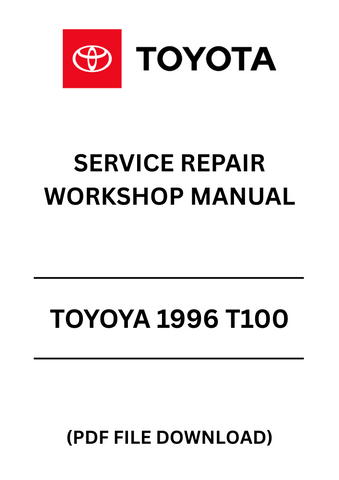 Unlock the full potential of your 1996 Toyota T100 with our comprehensive Service Repair Workshop Manual in PDF format. This essential guide provides detailed instructions, diagrams, and specifications to help you tackle any repair or maintenance task with confidence. Whether you're a seasoned mechanic or a DIY enthusiast, this manual is your go-to resource for keeping your T100 in peak condition.
