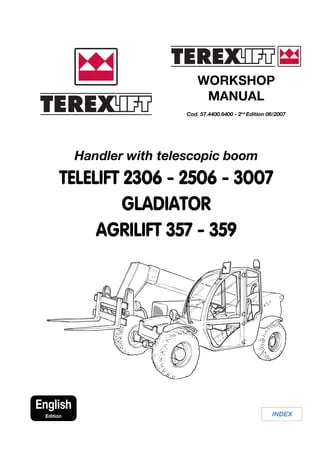 Terex Agri lift 357 359 Telehandler Workshop Service Repair Manual Instant Download