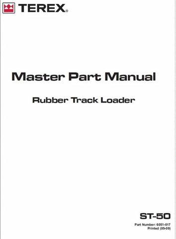 Terex ST-50 Rubber Track Loader Parts Catalog Manual Instant Download