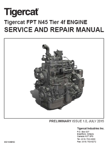 TIGERCAT FPT N45, N67 T4F ENGINE SERVICE MANUAL