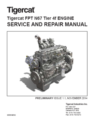 TIGERCAT FPT N45, N67 T4F ENGINE SERVICE MANUAL