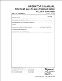 Tigercat X822C, LX822C, X830C, LX830C Feller Buncher Operator's Manual - PDF File Download