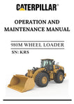 OPERATION AND MAINTENANCE MANUAL - CATERPILLAR 980M WHEEL LOADER S/N KRS - PDF FILE DOWNLOAD