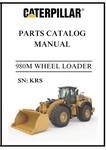 PARTS CATALOG MANUAL - CATERPILLAR 980M WHEEL LOADER S/N KRS - PDF FILE DOWNLOAD