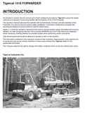 TIGERCAT 1018 FORWARDER OPERATOR MANUAL