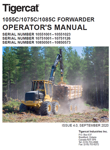 TIGERCAT 1055C FORWARDER USER MANUAL