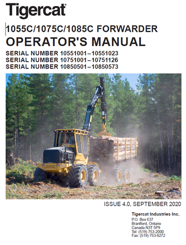 TIGERCAT 1075C FORWARDER USER MANUAL