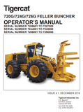 TIGERCAT 726G FELLER BUNCHER OPERATOR/USER MANUAL (7265001-7266700, 7266001-7266500) - PDF FILE DOWNLOAD