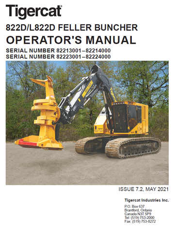 TIGERCAT L822D FELLER BUNCHER USER MANUAL