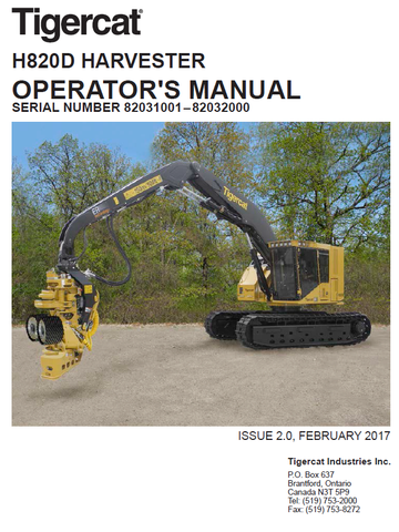 TIGERCAT LH820D USER MANUAL