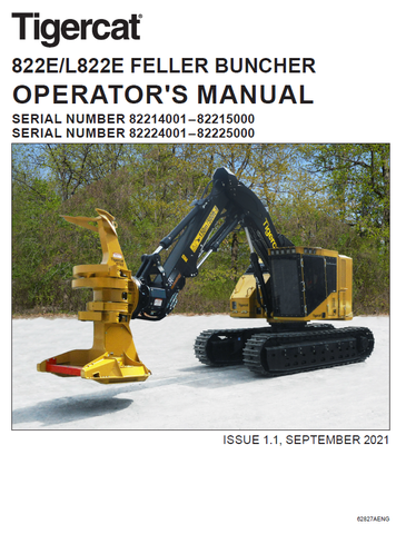 TIGERCAT L822E FELLER BUNCHER USER MANUAL