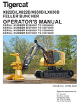 TIGERCAT LX822D FELLER BUNCHER USER MANUAL