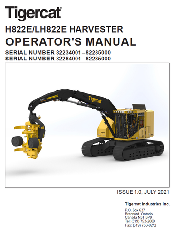 TIGERCAT LH822E USER MANUAL