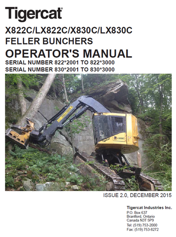 TIGERCAT X830C FELLER BUNCHER USER MANUAL