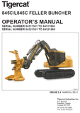 TIGERCAT L845C FELLER BUNCHER USER MANUAL