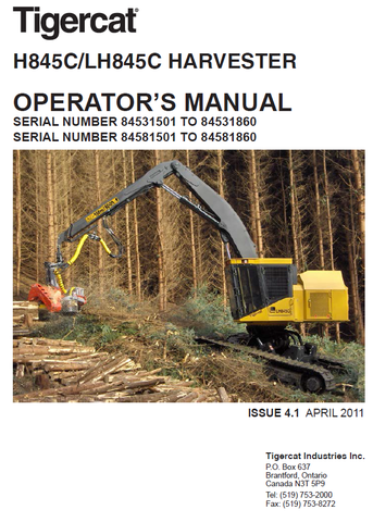 TIGERCAT LH845C USER MANUAL