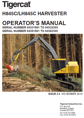 TIGERCAT LH845C USER MANUAL