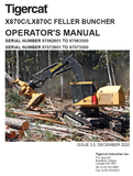 TIGERCAT X870C FELLER BUNCHER USER MANUAL