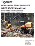 TIGERCAT LX870C FELLER BUNCHER USER MANUAL