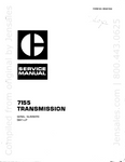 7155 CATERPILLAR TRANSMISSION-MILITARY SERVICE REPAIR MANUAL 72S, 56K