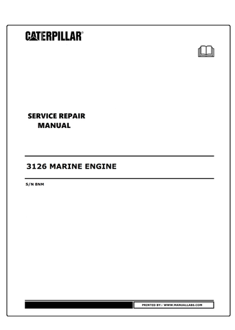 3126 CATERPILLAR MARINE ENGINE SERVICE REPAIR MANUAL 8NM - PDF FILE