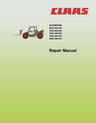 Claas SCORPION 9040, 7045, 7040, 7030, 6030 Compact Tractor Service Repair Manual