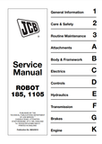 JCB Robot 185, 185HF, 1105, 1105HF Skid Steer Loader Service Repair Manual 9803-8510