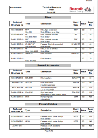 CATERPILLAR BI620301 REXROTH PACIFIC ARMORED FACE CONVEYOR TECHNICAL PDF MANUAL - VC0133