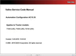 Discover the VALTRA Automation Configuration AC15.35 Service Code Manual, a comprehensive PDF guide designed for professionals seeking to optimize their Valtra machinery. This manual provides detailed instructions and insights into the automation configuration process, ensuring you can effectively manage and troubleshoot your equipment.