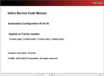 Unlock the full potential of your Valtra machinery with the VALTRA AUTOMATION CONFIGURATION AC16.35 SERVICE CODE MANUAL. This comprehensive PDF file serves as an essential resource for operators and technicians, providing detailed insights into the automation configuration process. With clear instructions and expert guidance, you can ensure optimal performance and efficiency for your Valtra equipment.