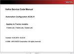 Discover the VALTRA Automation Configuration AC26.31 Service Code Manual, a comprehensive PDF guide designed for professionals seeking to optimize their Valtra machinery. This manual provides detailed insights into service codes, ensuring you have the necessary information at your fingertips to maintain peak performance.
