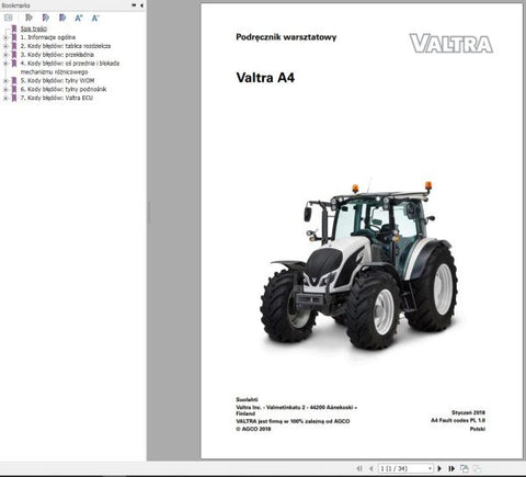 Unlock the full potential of your Valtra tractor with our comprehensive A4 Error Code Workshop Service Manual. This PDF file is meticulously designed to provide you with detailed troubleshooting steps, ensuring you can quickly identify and resolve any issues related to error codes.