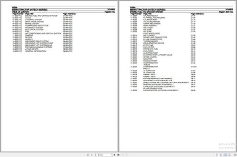 Discover the ultimate resource for your Valtra Tractor with the Hitech Series 8950HI Parts Catalog Manual (VFH8950). This comprehensive PDF file is designed to provide you with detailed information on every component of your tractor, ensuring you have the knowledge needed for efficient maintenance and repairs.