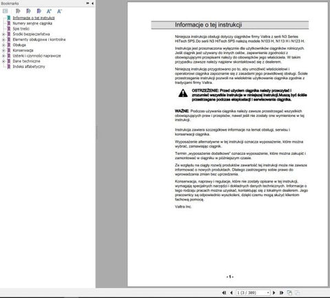 Unlock the full potential of your Valtra tractor with the comprehensive Operator’s Manual for models N103H, N113H, and N123H. This PDF file is designed to provide you with essential information, ensuring you operate your tractor efficiently and safely.