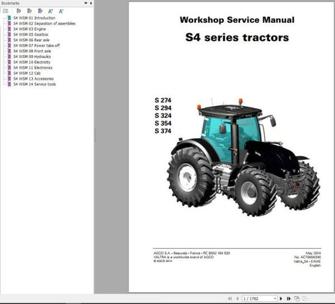 Inside this manual, you'll find step-by-step instructions, diagrams, and specifications that simplify complex tasks, ensuring you can keep your equipment running smoothly and efficiently. Whether you're performing routine maintenance or tackling more extensive repairs, this guide equips you with the knowledge needed to enhance the longevity and performance of your Valtra tractor.