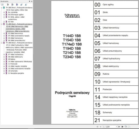 Discover the ultimate resource for maintaining your Valtra Tractor with the T144D1B8 to T234D1B8 Service Manual in PDF format. This comprehensive guide is designed to provide you with detailed instructions and insights, ensuring your tractor operates at peak performance.