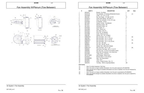 Discover the ultimate resource for your farming equipment with the Versatile Seeding Tillage AC400 Parts Catalog Manual. This comprehensive PDF file is designed to provide you with detailed information on every component of the AC400, ensuring you have the knowledge needed for efficient maintenance and repairs.