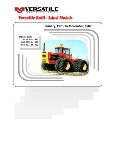 Discover the ultimate resource for your VERSATILE TRACTOR 950V SERIES-2 with our comprehensive Large 4WD Parts Catalog Manual from 1977. 