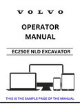 Unlock the full potential of your Volvo EC250E NLD Excavator with our comprehensive Operator Manual in PDF format. This essential guide provides detailed instructions and insights to ensure optimal performance and safety while operating your machine.